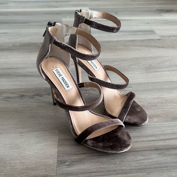 Steve Madden velvet champagne heels 8.5 - Picture 1 of 8